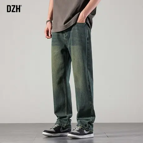 男士复古做旧牛仔裤男春季潮牌直筒裤子2024年新款休闲老爹裤百搭商品大图