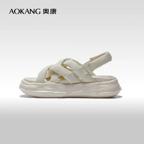 奥康女鞋 夏季新款潮流百搭舒适女凉鞋沙滩鞋时尚女凉舒适商品大图