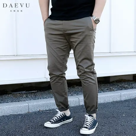春夏新款军绿薄料韩版大号潮胖子小脚弹力加肥加大码男士休闲长裤图片