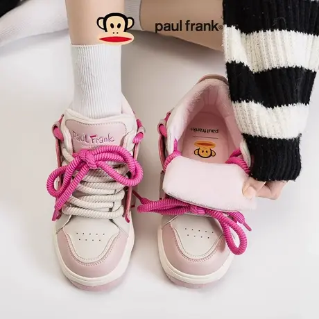 大嘴猴女鞋加绒二棉鞋女款2023新款冬季爆款高帮面包鞋厚底板鞋子商品大图