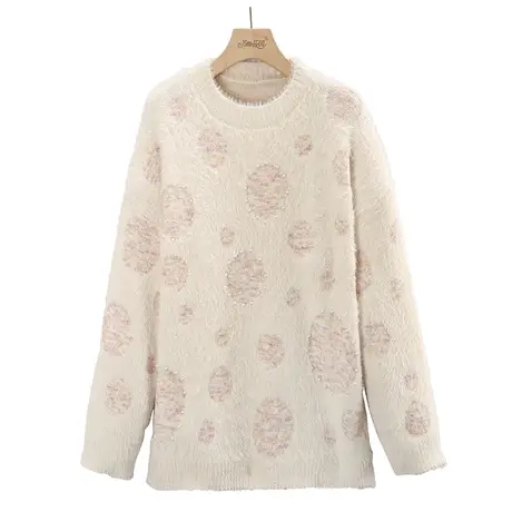 时尚气质圆领宽松显瘦百搭套头毛衣商品大图