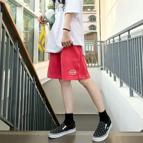 运动短裤女夏季薄款宽松小个子阔腿裤高腰直筒显瘦五分中裤潮ins商品大图