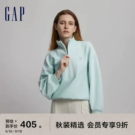 Gap女装秋季2023新款空气三明治LOGO宽松卫衣811196休闲上衣图片