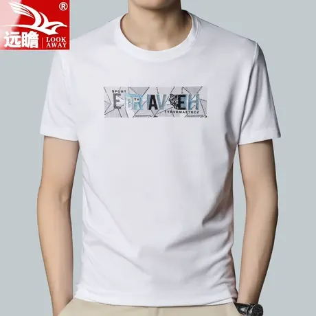 男士t恤男夏季短袖圆领2022新款潮牌夏天休闲潮流体恤男衣服男款商品大图