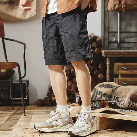 Modi Nick/摩帝尼克男士五分裤休闲夏季五分裤多口袋潮流百搭纯色图片