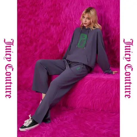Juicy Couture橘滋23秋冬新款印花女式阔腿休闲裤商品大图