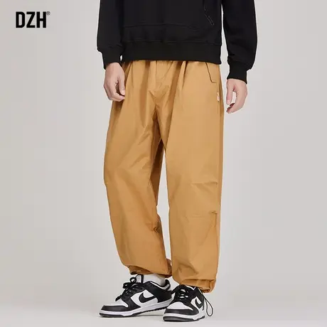 男士卡其色工装裤男潮牌束脚百搭裤子男款休闲长裤抽绳裤冲锋裤男商品大图