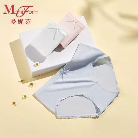 【一阶段】曼妮芬中腰低角裤少女内裤女短裤女童学生纯棉内裆底裤商品大图