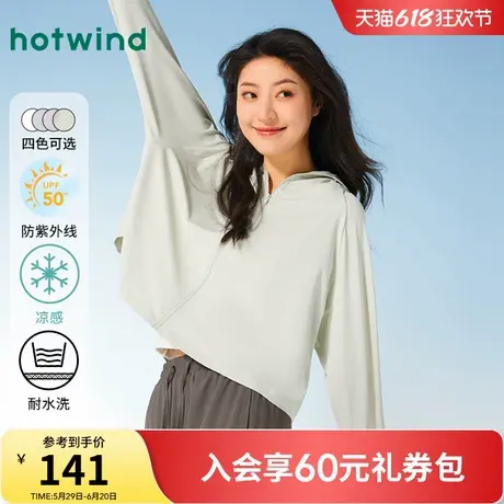 热风防晒服2025年夏季新款女士轻薄防晒衣凉感大帽檐原纱防晒服女商品大图