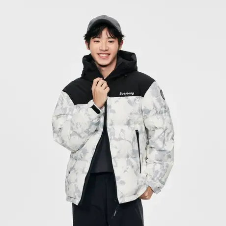 【特价福利色】波司登奥莱时尚撞色加厚连帽羽绒服商品大图