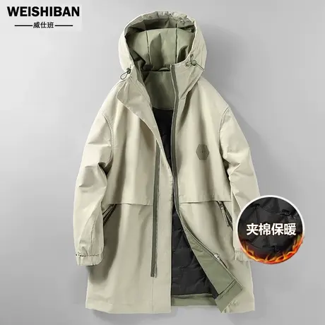冬季2023新款防寒中长款棉服男潮流高级感休闲保暖披风夹棉大衣男商品大图