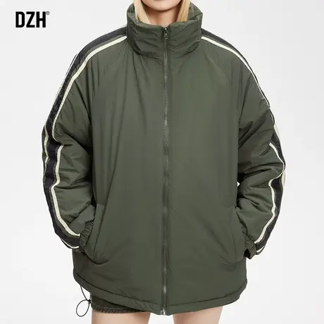 男士军绿色面包服棉衣男短款情侣棉服2023新款情侣学生外套厚棉袄商品大图