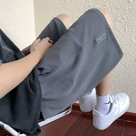 运动短裤男夏季薄款阔腿大裤衩直筒裤潮流简约宽松休闲健身五分裤图片