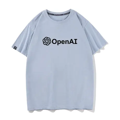 秀洛openai人工智能搜索引擎周边衣服科技半袖夏季纯棉短袖T恤男图片