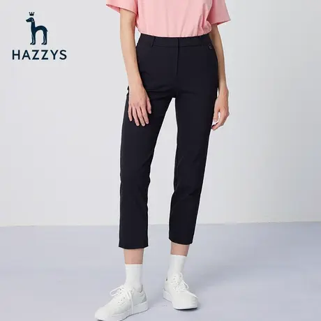Hazzys哈吉斯英伦风新款女士休闲裤潮流气质裤子商品大图