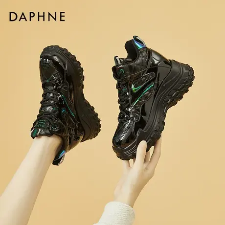 达芙妮厚底高帮鞋女内增高老爹鞋女2022新款秋季时尚百搭运动鞋女商品大图