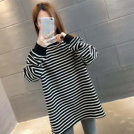 卫衣服2023年新款女装秋冬季上衣秋款秋装宽松女士外套中长款爆款图片