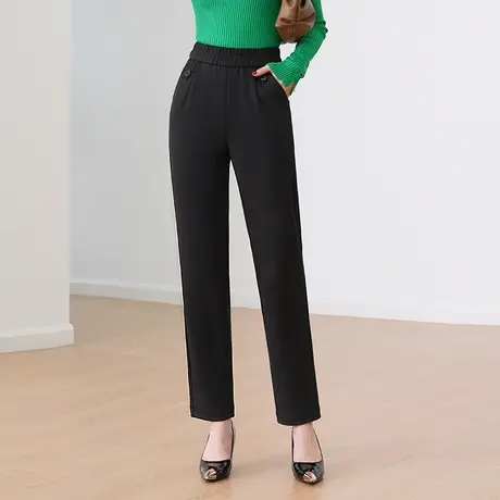 松紧腰烟管裤高腰小脚裤韩版显瘦哈伦裤时尚休闲长裤2023秋季新款商品大图