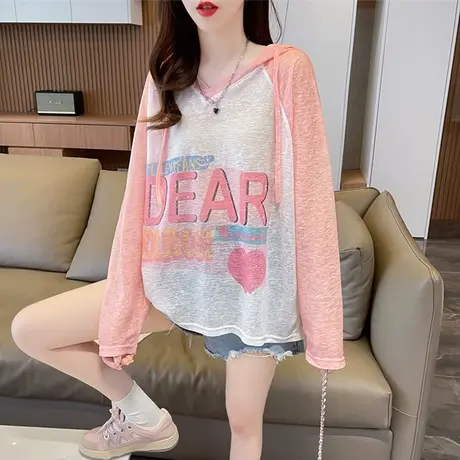 户外骑车轻薄防晒衣女夏季韩版宽松大码冰丝薄款透气防晒服外套潮图片