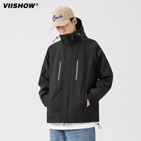 VIISHOW山系外套男宽松情侣春装美式复古机能冲锋夹克男士休闲夹商品大图