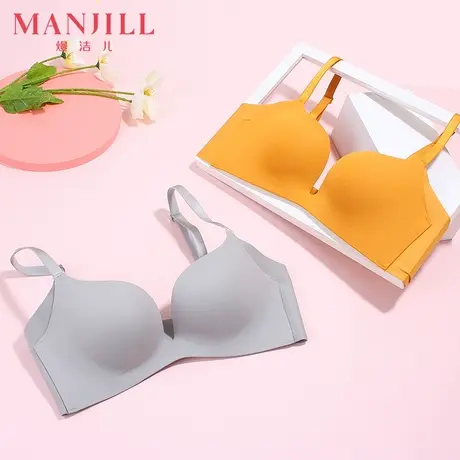 熳洁儿内衣女无钢圈小胸聚拢收副乳防下垂调整型胸罩舒适无痕文胸商品大图