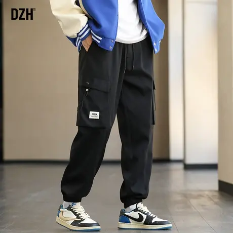 男士黑色工装裤高街男春夏裤子宽松束脚裤休闲裤男款长裤秋季男裤商品大图