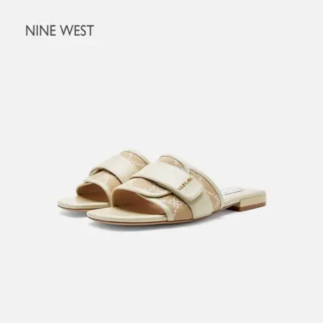 【商场同款】Nine West/玖熙女式拖鞋一脚蹬凉拖鞋外穿平底一字拖图片