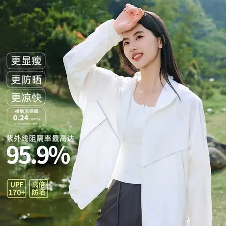 NOB真维斯反光宽松防晒衣女2025新款夏季冰丝凉感防紫外线防晒服图片