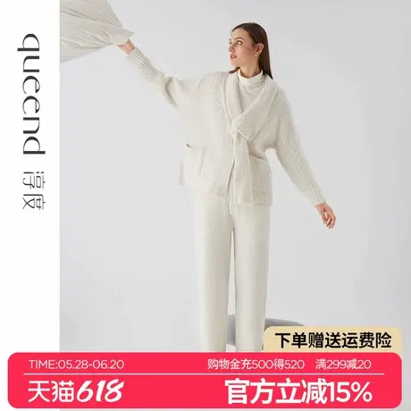 淳度半边绒睡衣女冬季加厚加绒长袖开衫珊瑚绒高级感可外穿家居服商品大图