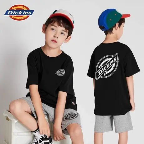 Dickies童装男童t恤短袖纯棉清仓儿童夏季LOGO体恤女童潮牌半袖A商品大图