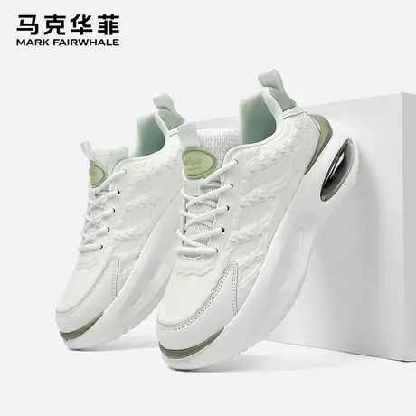 马克华菲男鞋夏季2025新款增高板鞋男士厚底运动休闲鞋小白老爹鞋商品大图