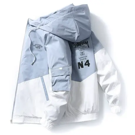 外套男士春秋季夹克韩版潮流上衣服工装加绒加厚宽松帅气冬装港风商品大图