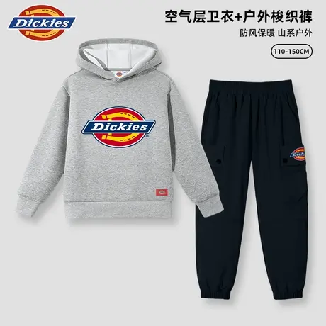 Dickies童装男童秋季套装户外美式潮卫衣儿童男孩2025新款两件套A商品大图