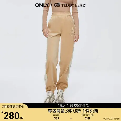 ONLY奥莱秋季新款GB TEDDY BEAR泰迪熊联名款休闲裤女商品大图