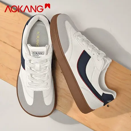 奥康男鞋2026新款春季休闲百搭板鞋男士防滑耐磨时尚德训鞋图片