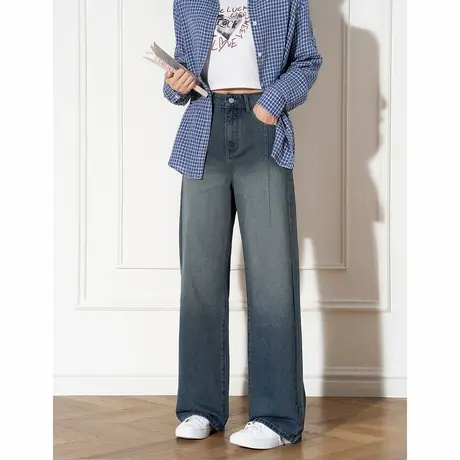 唐狮春秋牛仔长裤休闲百搭女士牛仔裤直筒长裤高级今年流行爆款TU图片