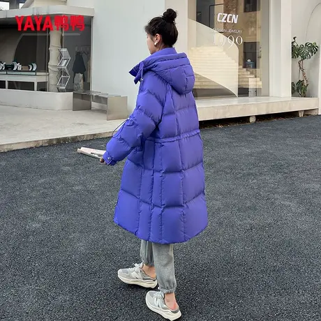 【双十一预售】鸭鸭羽绒服女2023年秋冬新品中长款连帽韩版外套L图片
