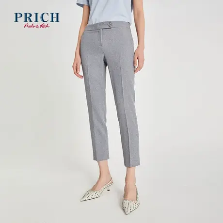 PRICH休闲裤工作裤气质百搭小众设计感女职业直筒通勤西裤女商品大图