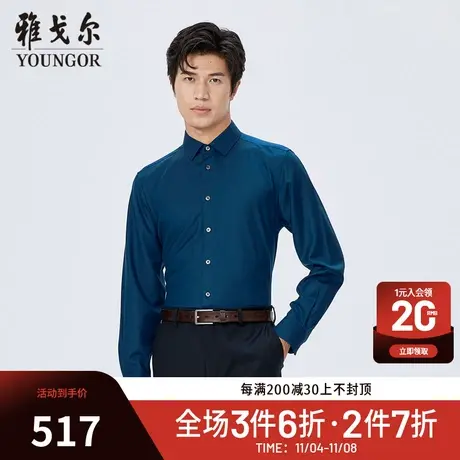 【商场同款】雅戈尔男士衬衫秋冬新款官方商务休闲长袖衬衫S3928商品大图