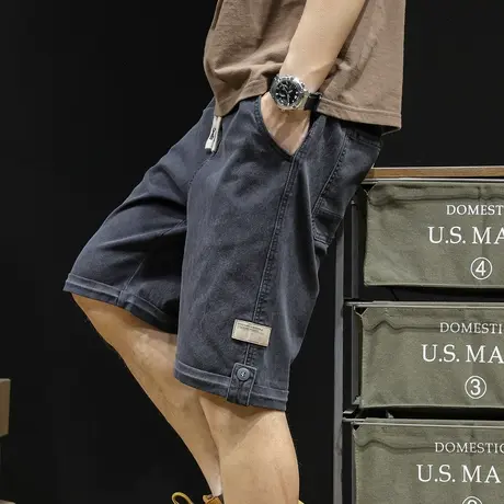 休闲短裤男士五分裤潮牌夏季5分男裤宽松大码工装裤子2024新款夏商品大图