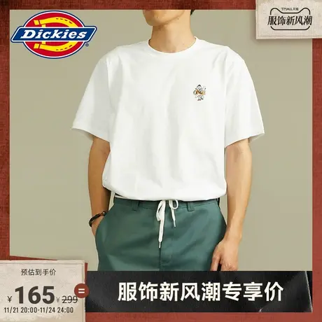 Dickies 春夏 圆领纯色卡通印花工装短袖T恤内搭图片