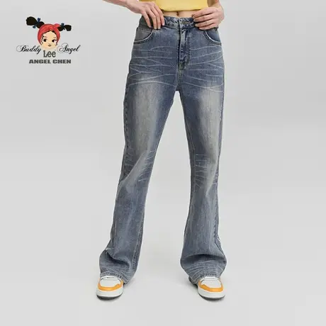 【Angel Chen联名】Lee商场同款24早春新品427标准喇叭浅蓝牛仔裤图片