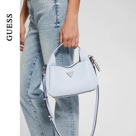 【38上新季】GUESS新款春季女士简约百搭纯色金属logo手提单肩包商品大图