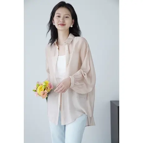 嘉茱莉2023夏季新款防晒衫女夏薄款衬衫外套时尚宽松小个子防晒服商品大图