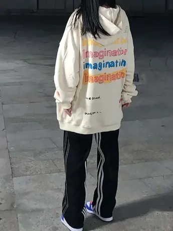 oversize卫衣女春秋宽松韩版潮牌ins薄款开衫美式复古hiphop外套商品大图