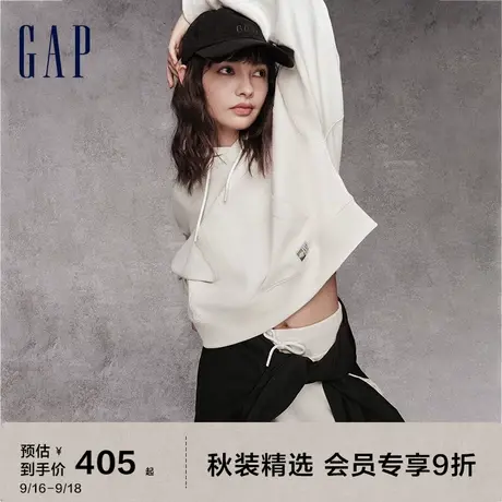 Gap女装秋季2023新款LOGO潮流宽松廓形卫衣810617运动休闲上衣图片