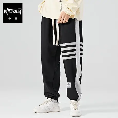 伟臣2023春秋加肥加大男休闲长裤胖子大码卫裤肥佬加肥加大小脚裤商品大图