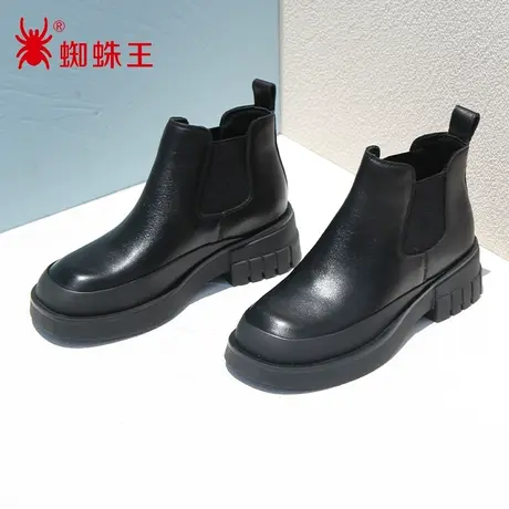 蜘蛛王断码清仓正品真皮2022秋商场新款切尔西靴子女芒果头短靴女图片
