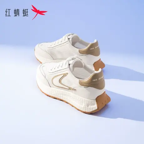 REDDRAGONFLY红蜻蜓 明星同款~厚底运动鞋女网鞋网面透气华夫鞋女图片