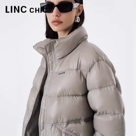 LINCCHIC金羽杰短款羽绒服女2023秋冬新品超轻活力加厚立领面包服商品大图